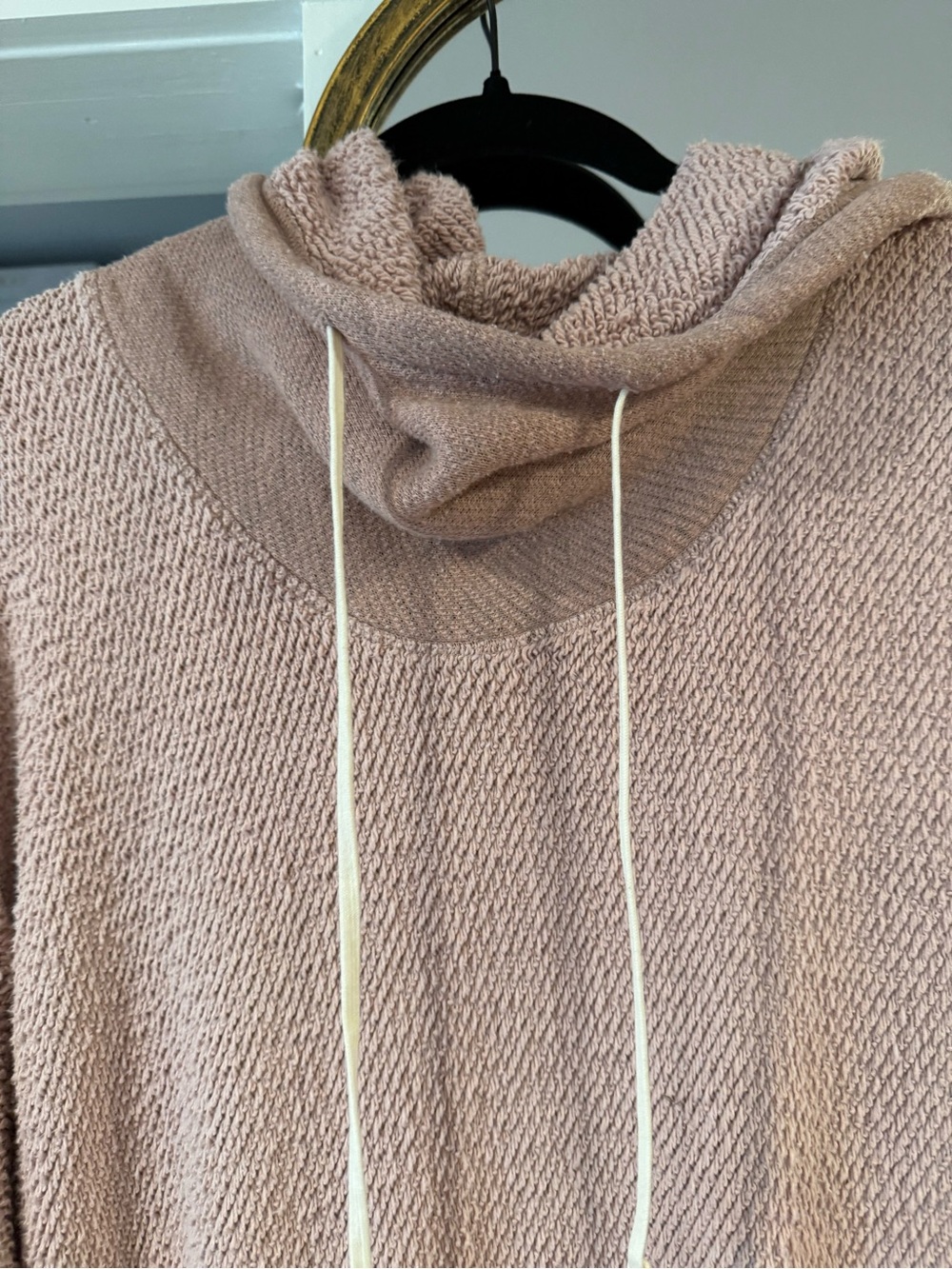 Free People beach Textured Hooded Pullover sweatshirt dress - Dusty Mauve